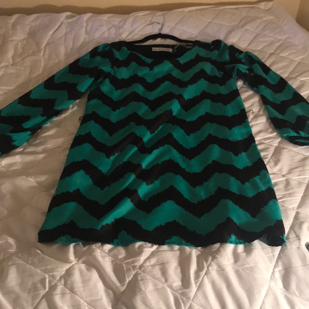 Teal and black dress